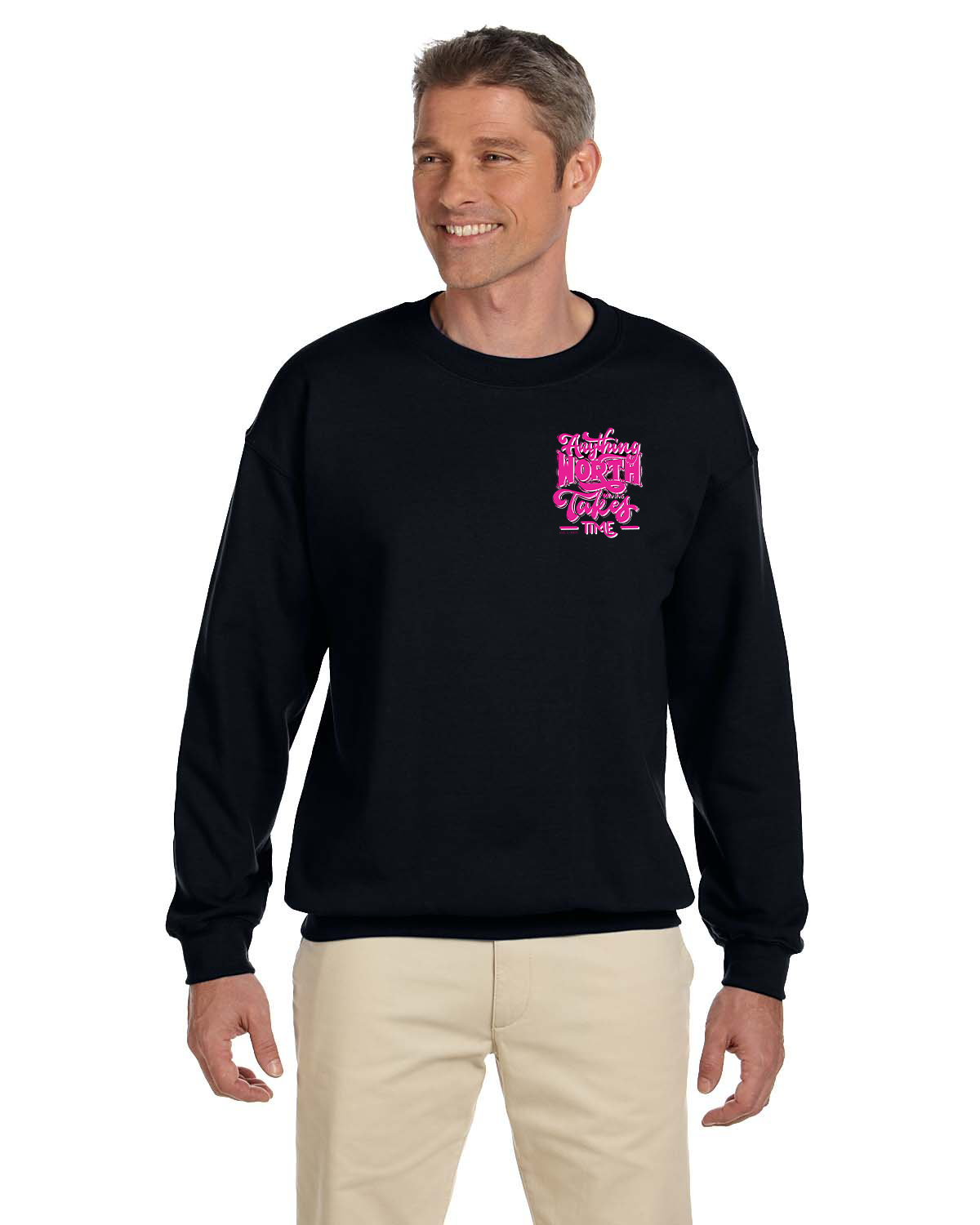 Crew Sweatershirt - L12 Sports Clothing - Anything Worth Having Takes Time