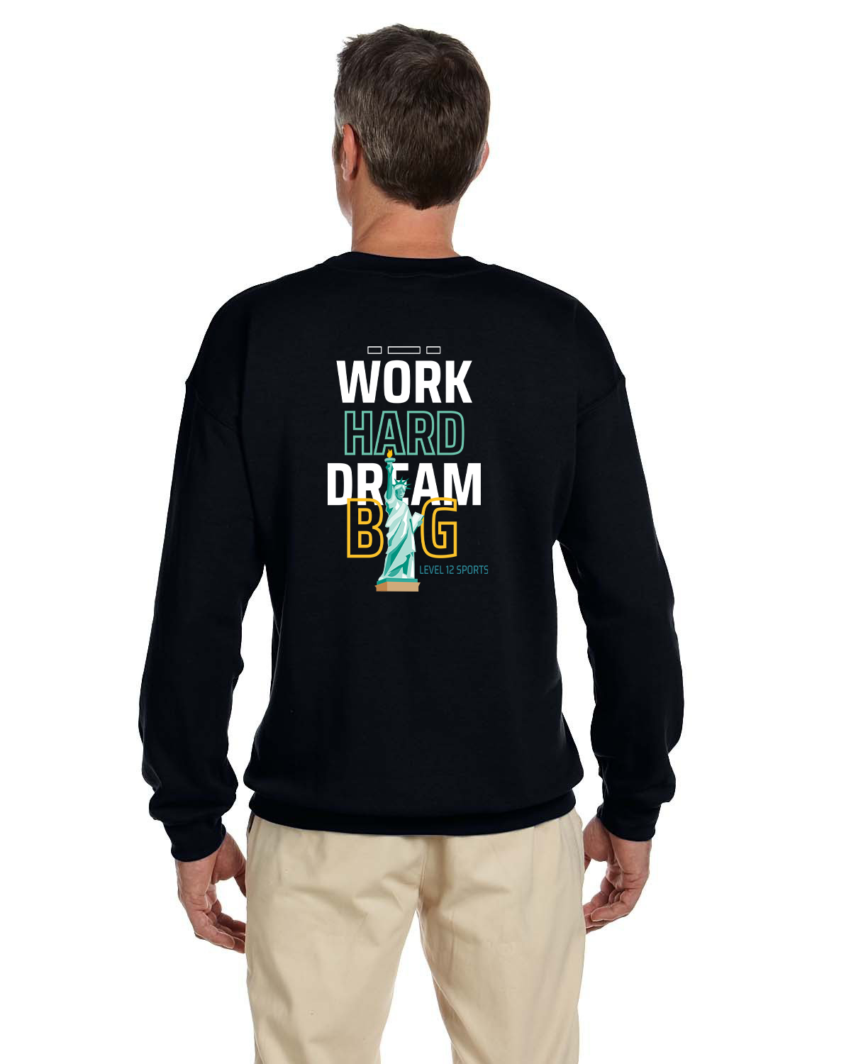 Crew Sweatershirt - L12 Sports Clothing - Work Hard Dream Big