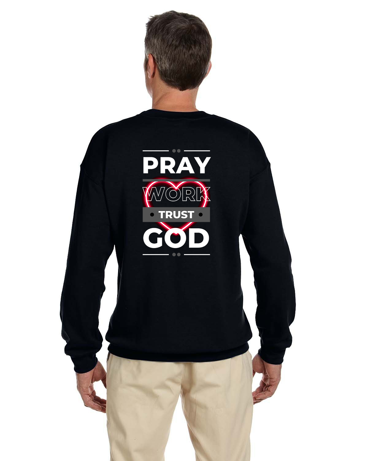 Crew Sweatershirt - L12 Sports Clothing - Pray Work Trust God