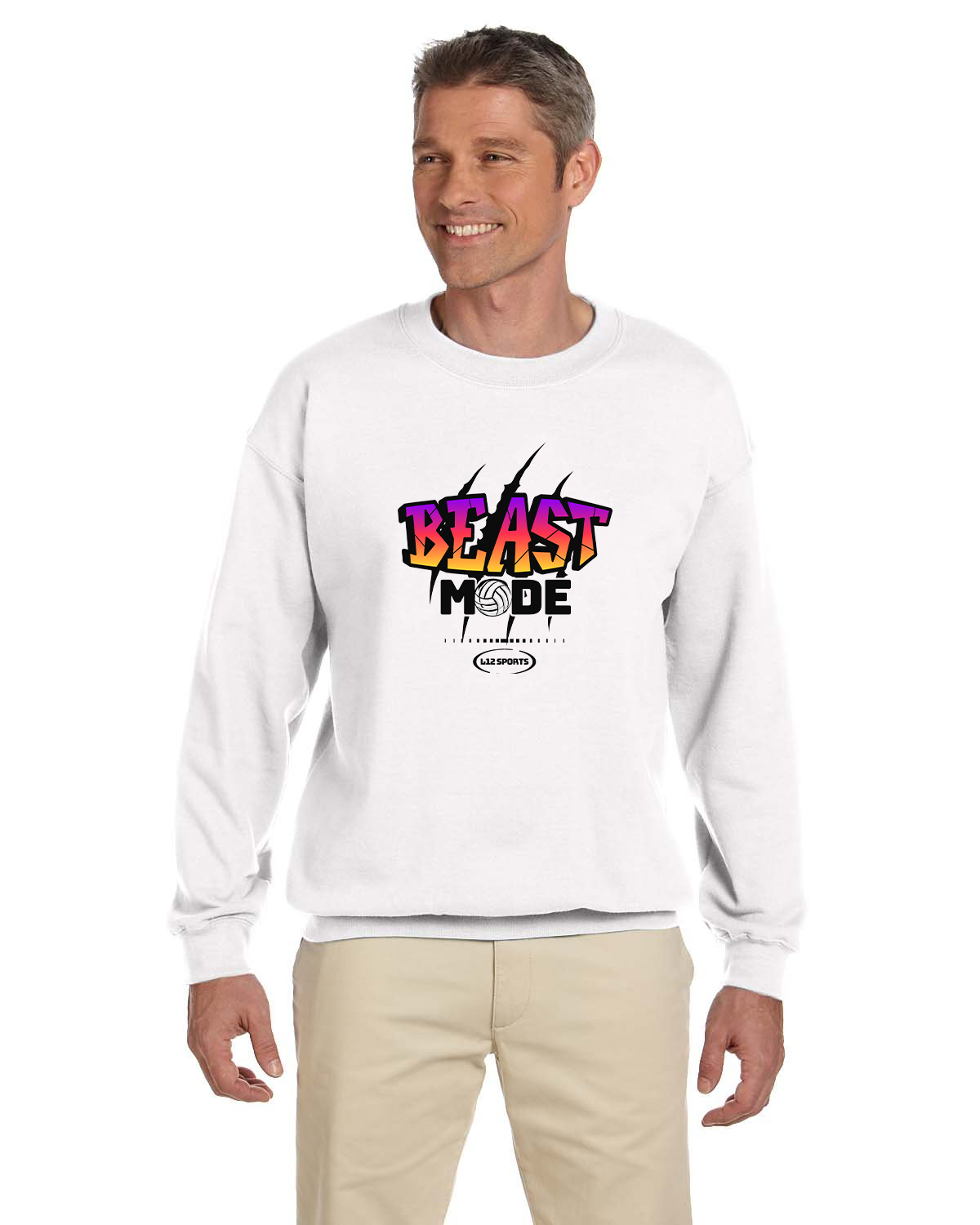 Crew Sweatershirt - L12 Sports Clothing - Beast Mode