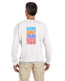 Crew Sweatershirt - L12 Sports Clothing - Work Hard Stay Humble (colorful)