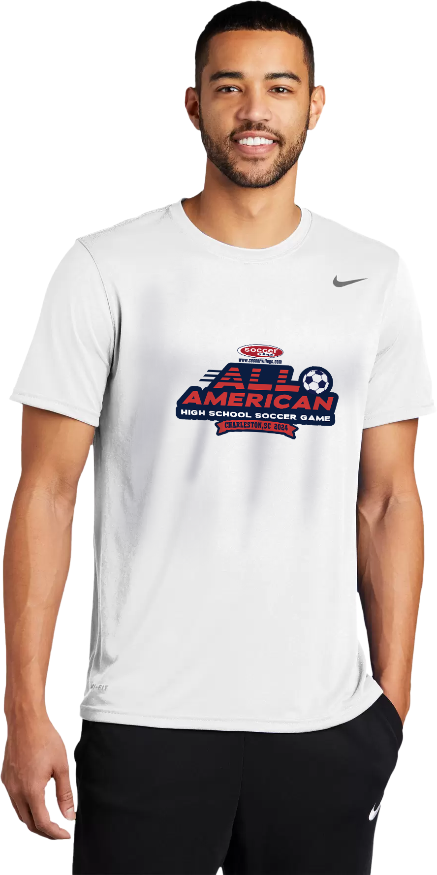 Nike Legend Short Sleeve White - 2024 High School Soccer All American Game