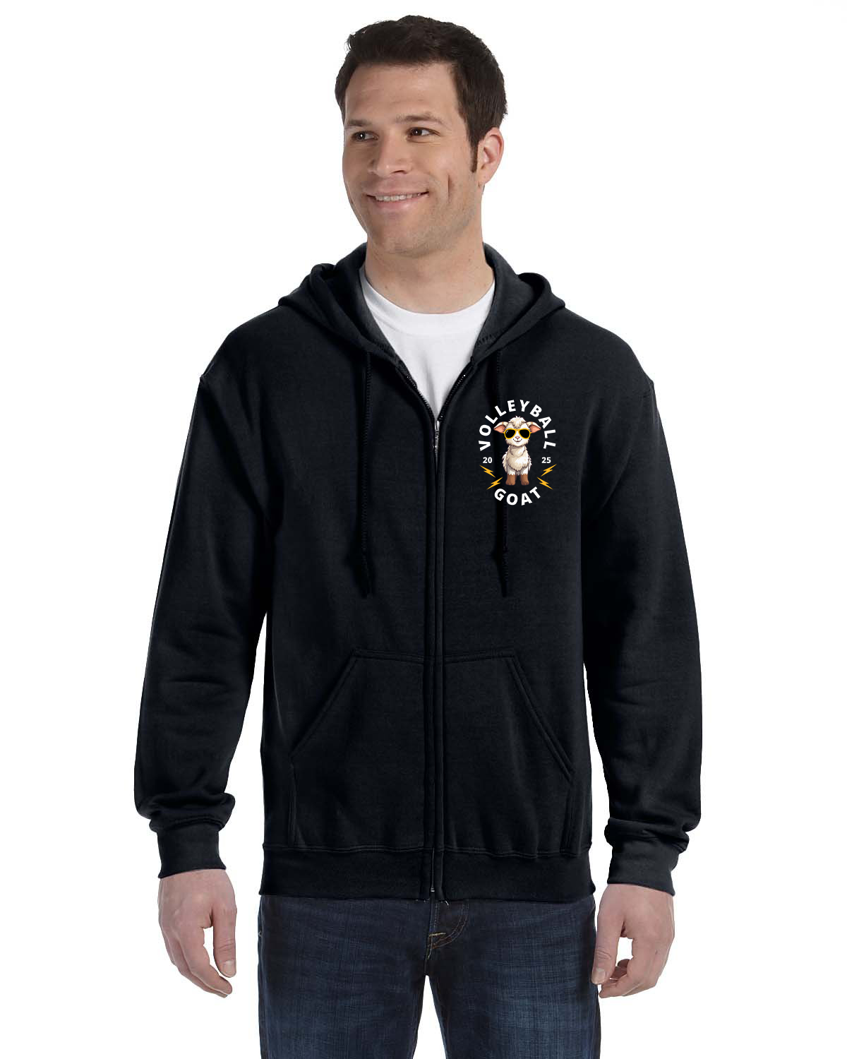 Full Zip Hoodie - L12 Sports Clothing - Volleyball Goat