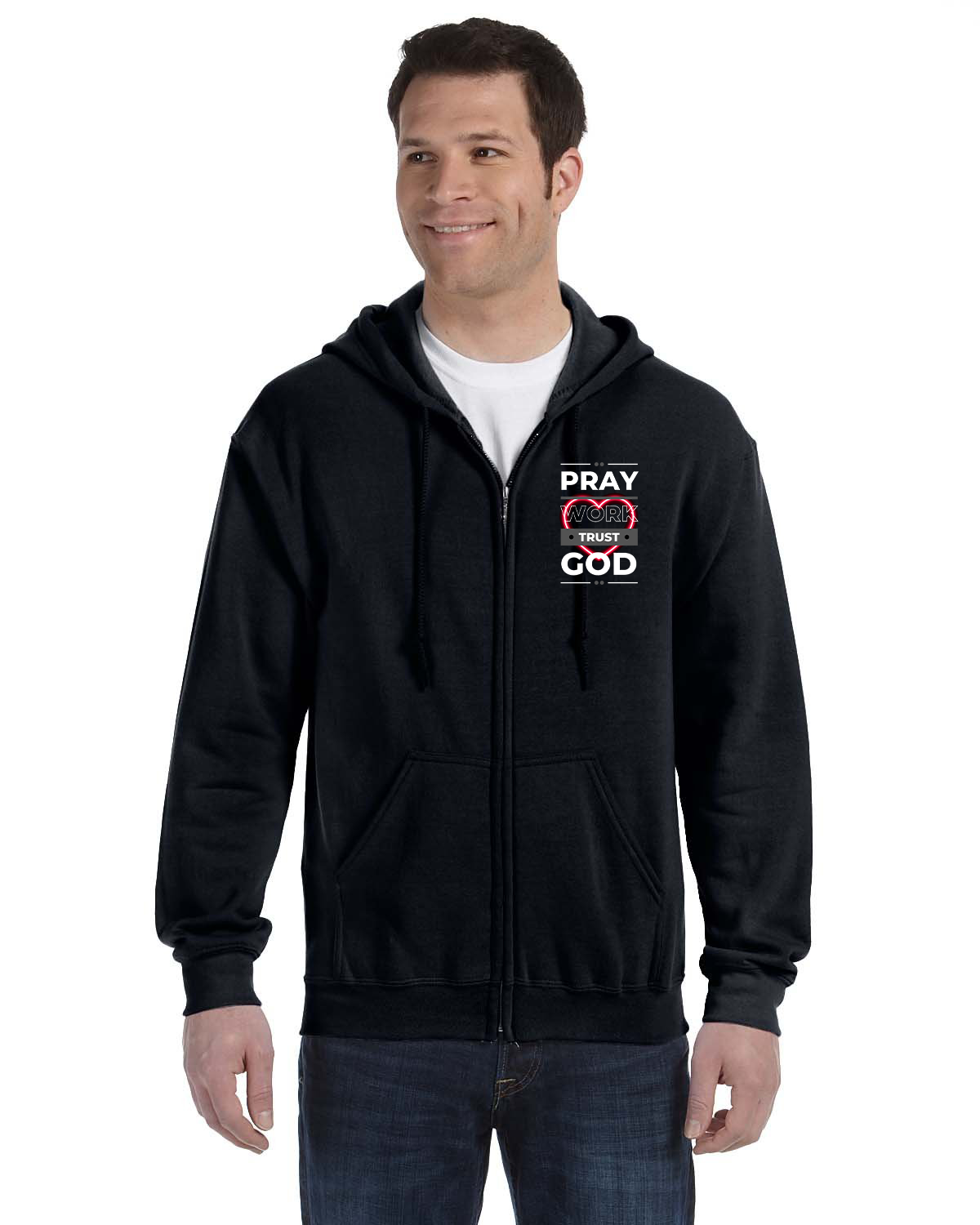 Full Zip Hoodie - L12 Sports Clothing - Pray Work Trust God