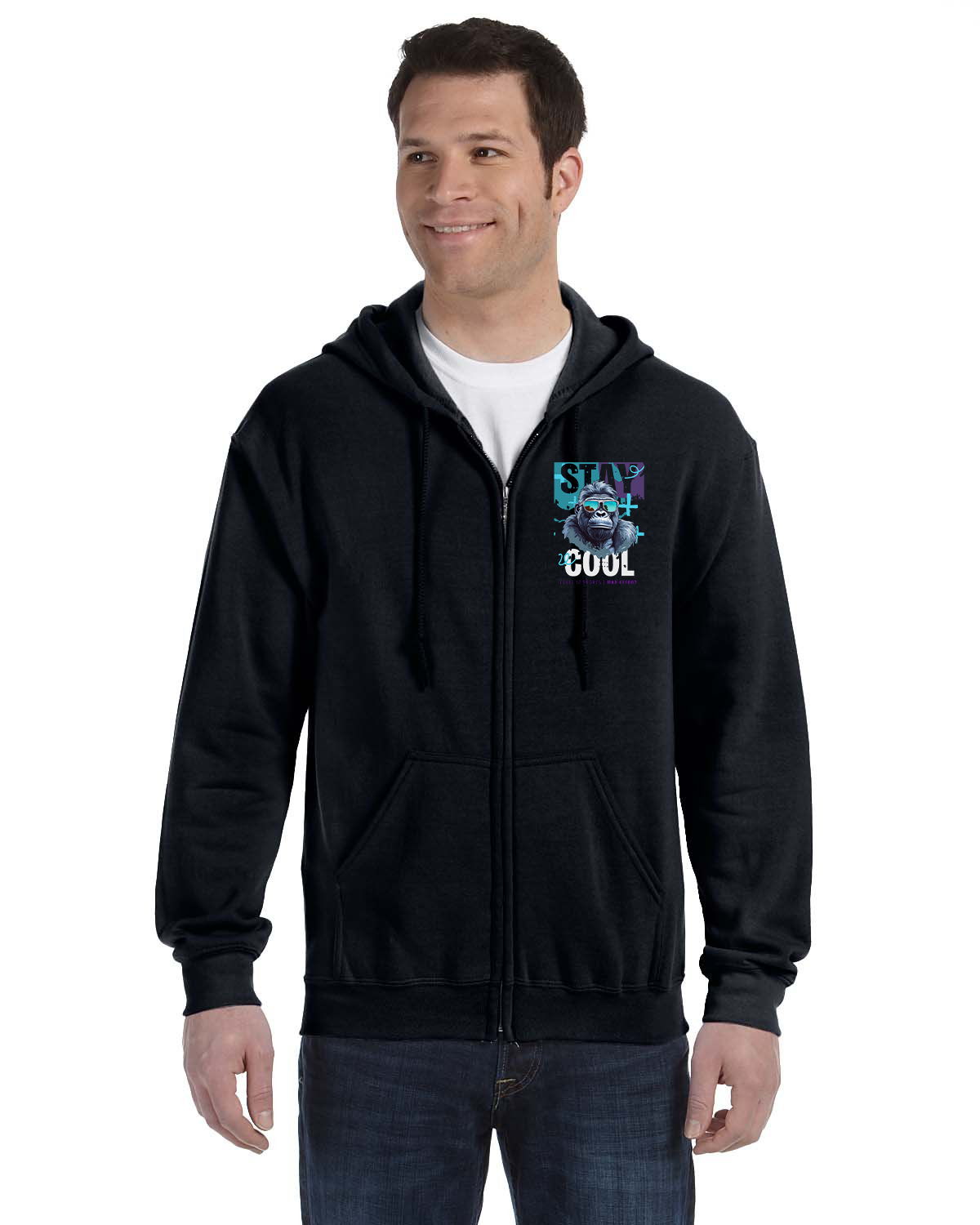 Full Zip Hoodie - L12 Sports Clothing - Stay Cool (Monkey 2)