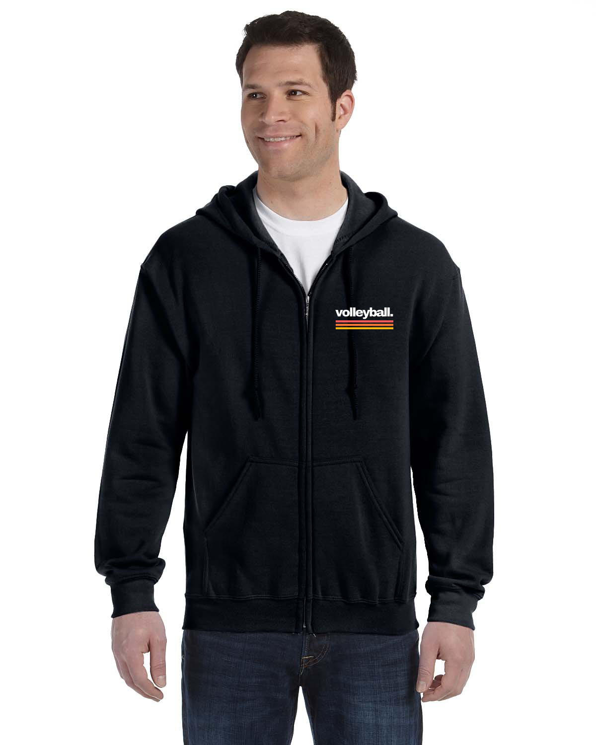 Full Zip Hoodie - L12 Sports Clothing - Volleyball.