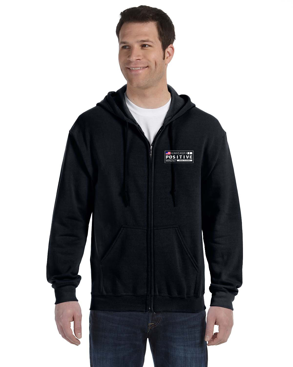 Full Zip Hoodie - L12 Sports Clothing - Always Keep A Positive Mindset