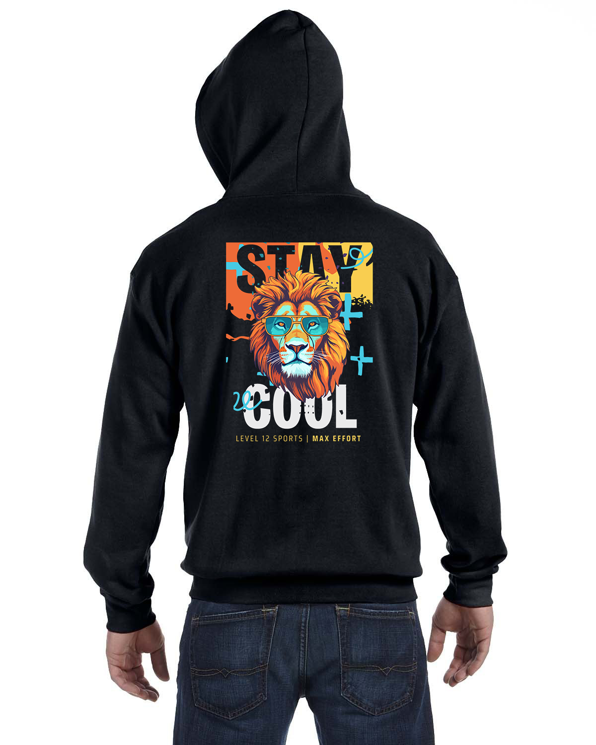 Full Zip Hoodie - L12 Sports Clothing - Stay Cool (Lion)