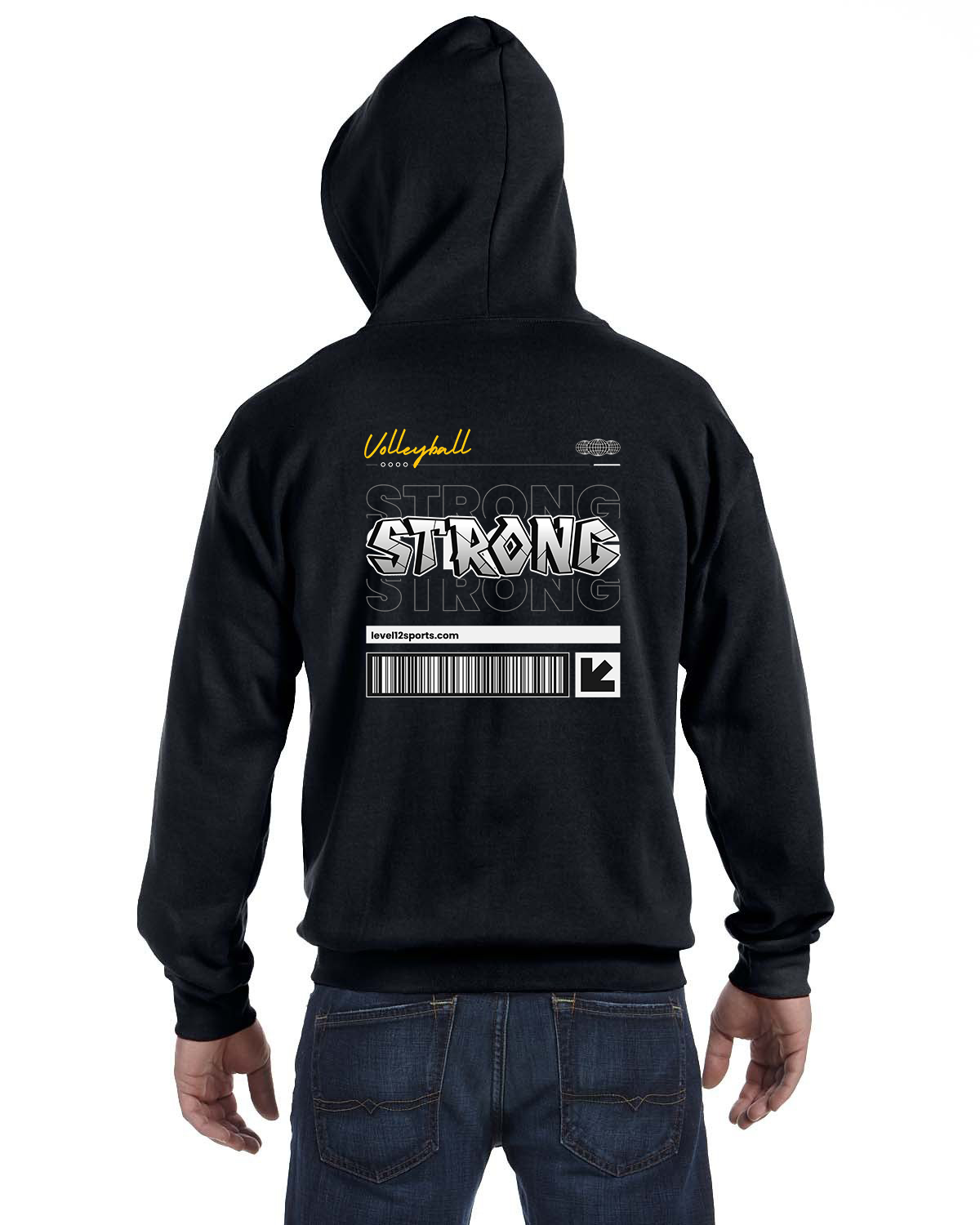 Full Zip Hoodie - L12 Sports Clothing - Volleyball Strong