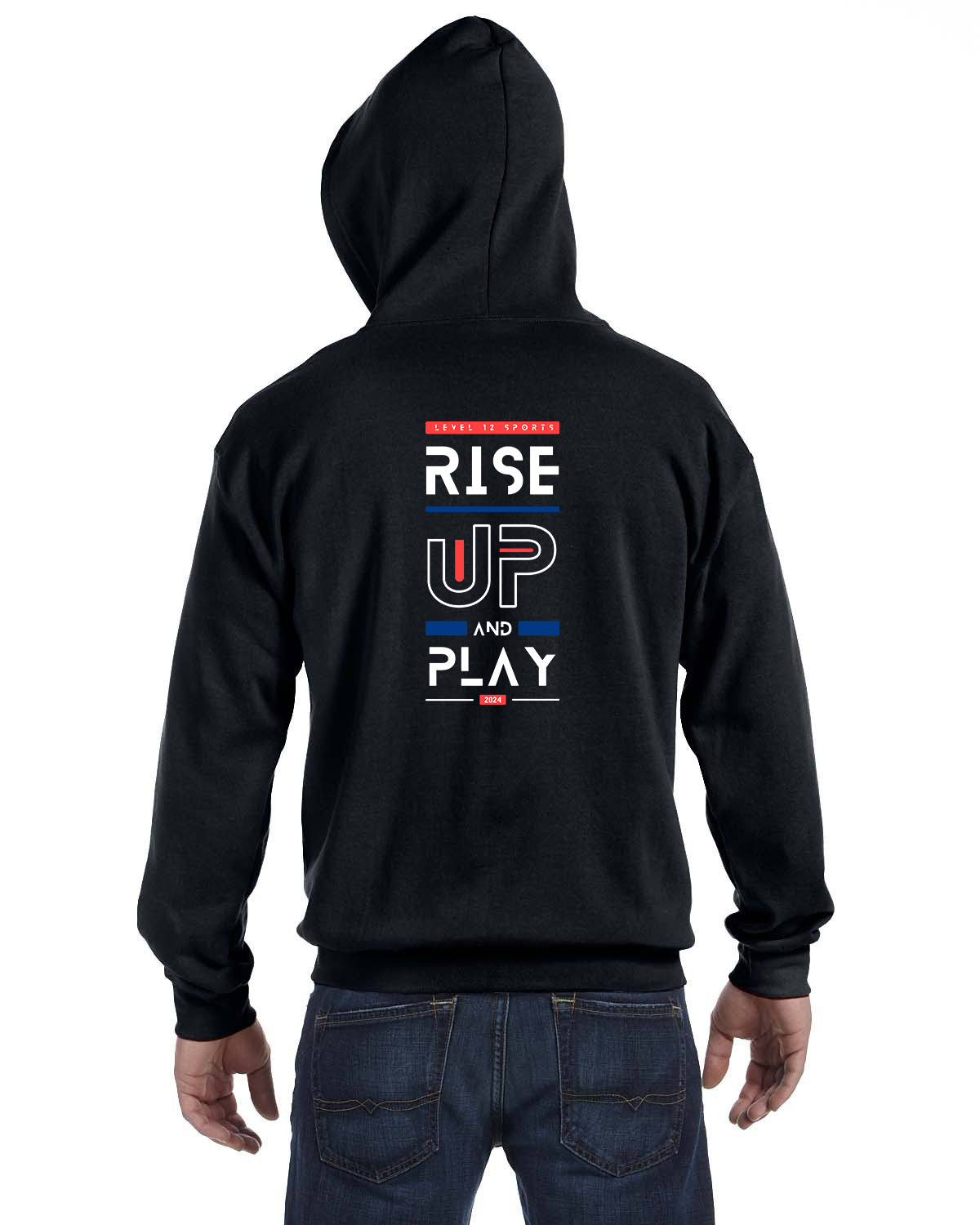 Full Zip Hoodie - L12 Sports Clothing - Rise Up And Play