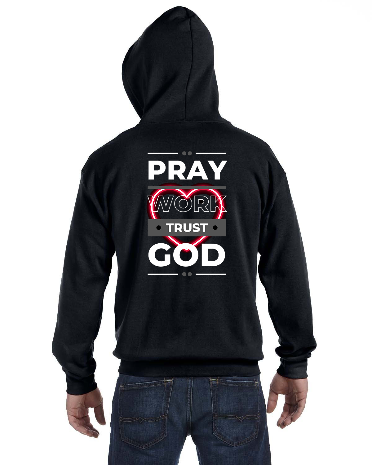 Full Zip Hoodie - L12 Sports Clothing - Pray Work Trust God