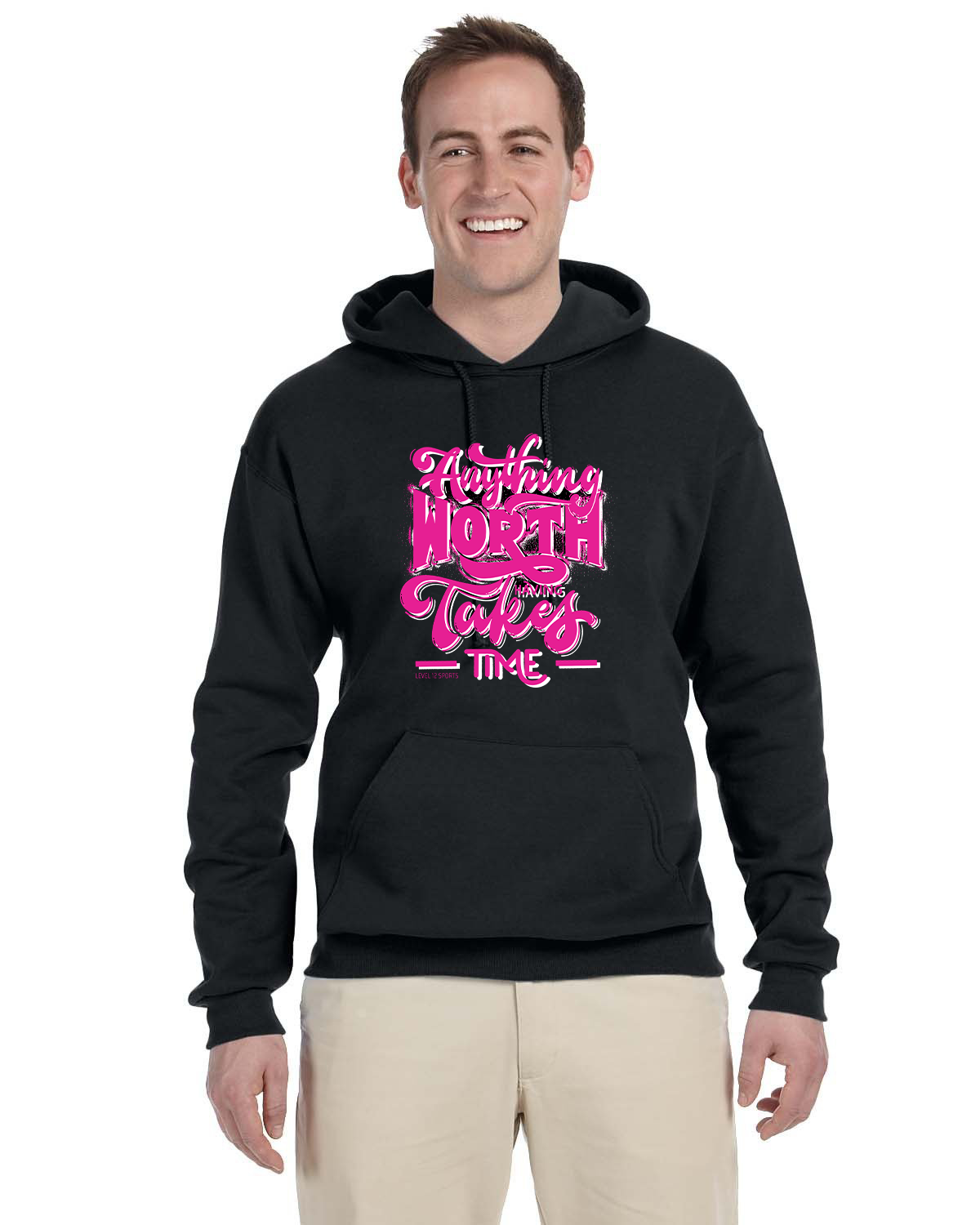 Hoodie - L12 Sports Clothing - Anything Worth Having Takes Time