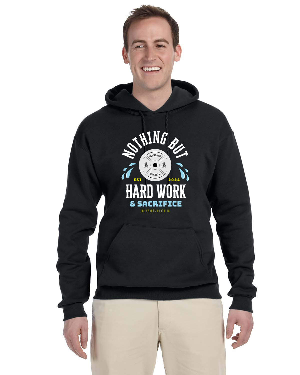 Hoodie - L12 Sports Clothing - Hard Work