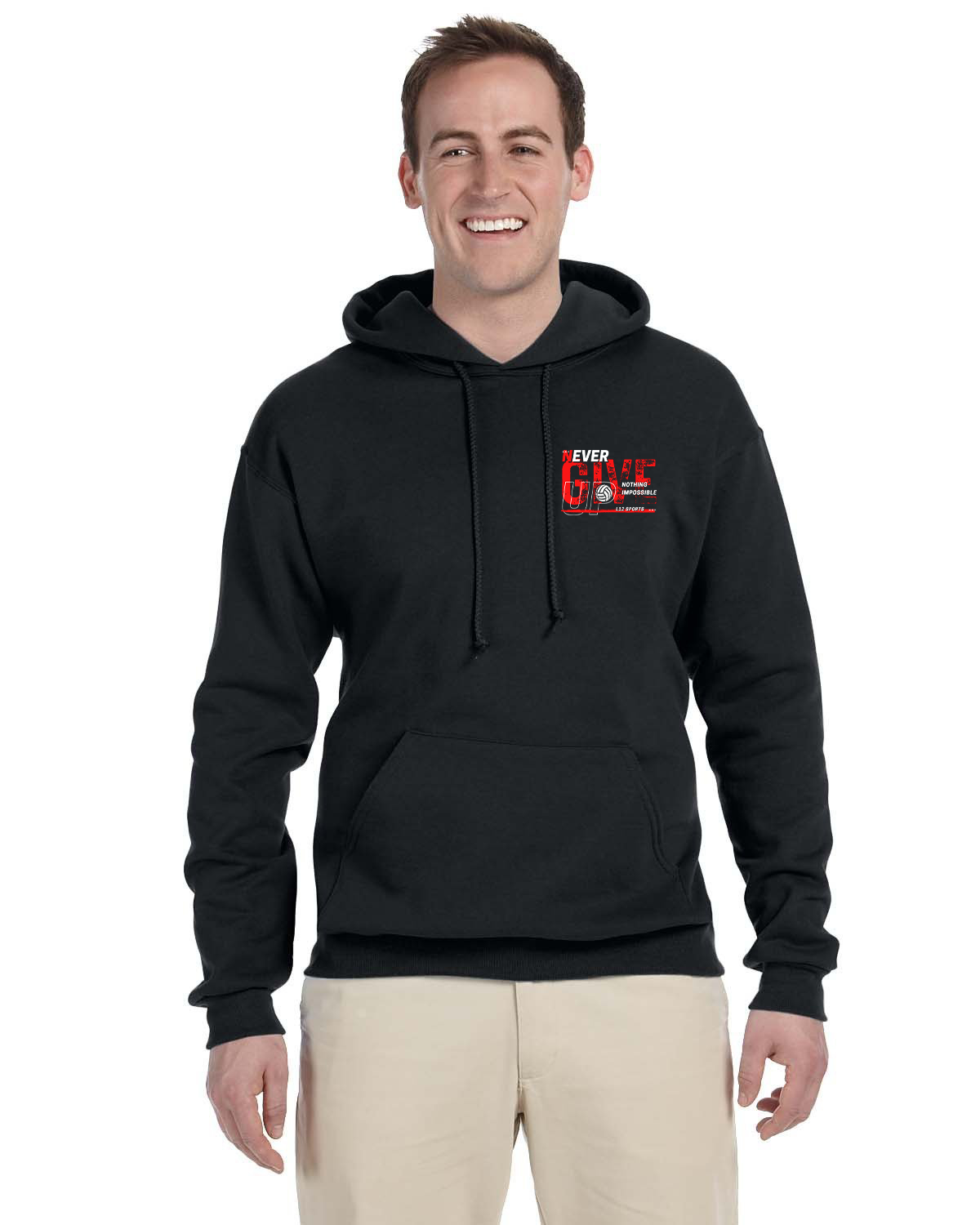 Hoodie - L12 Sports Clothing - Never Give Up Nothing Impossible