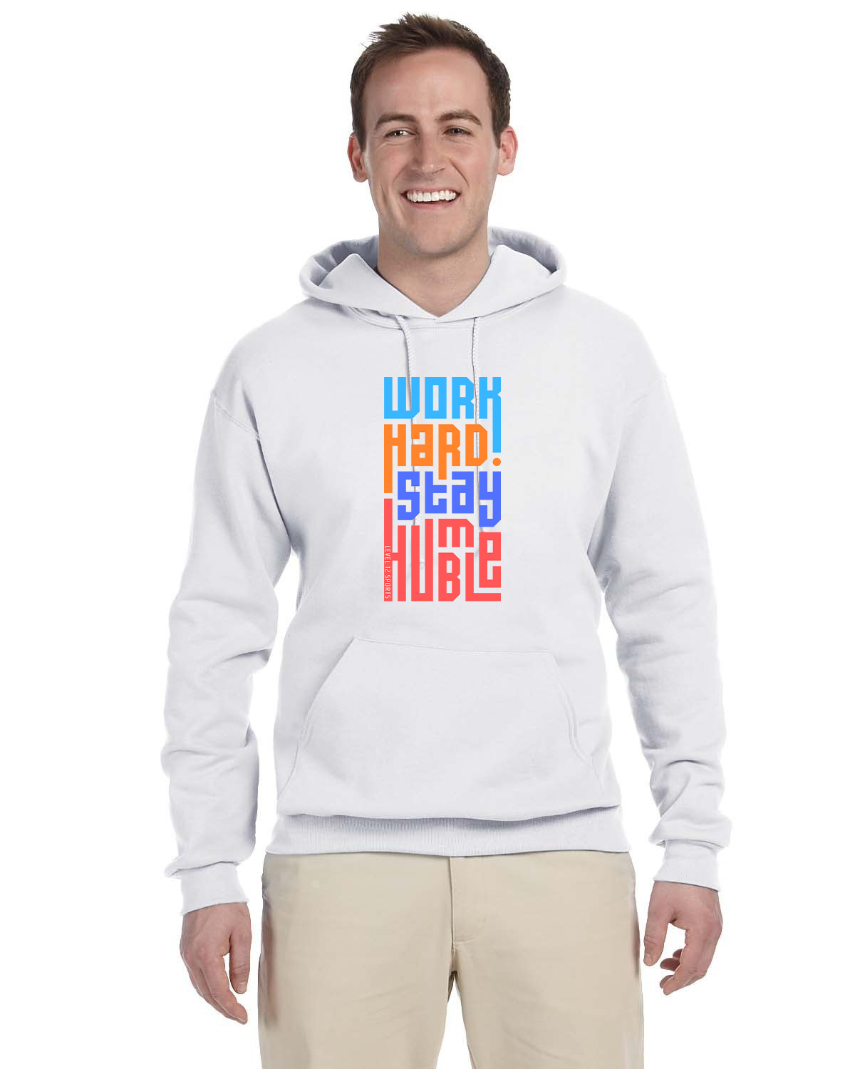 Hoodie - L12 Sports Clothing - Work Hard Stay Humble (colorful)