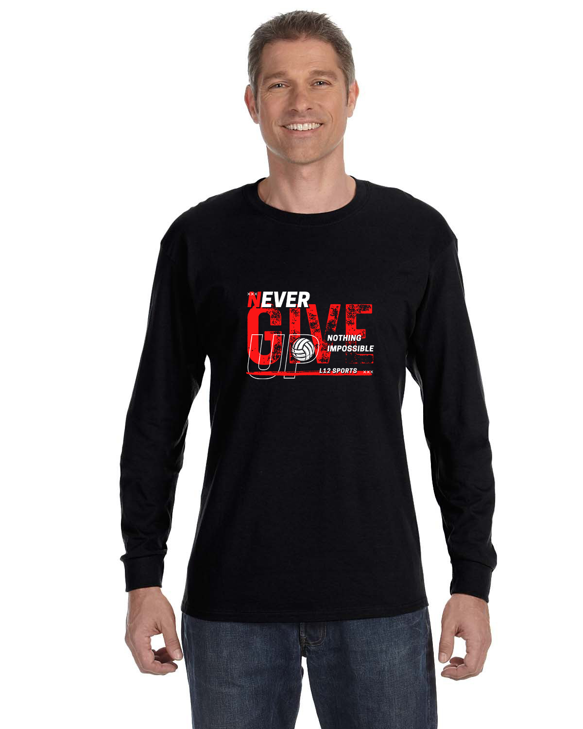 Long Sleeve - L12 Sports Clothing - Never Give Up Nothing Impossible