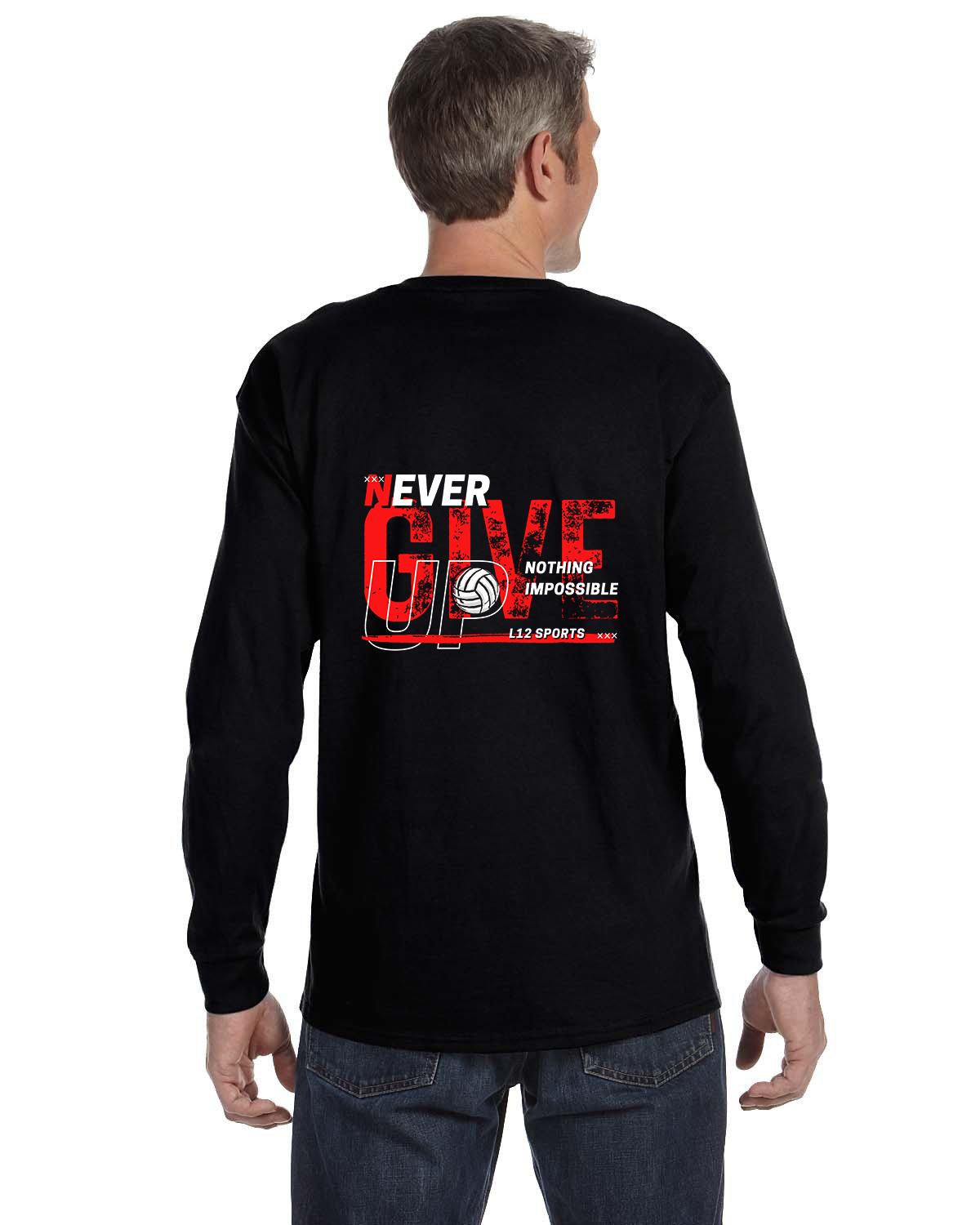 Long Sleeve - L12 Sports Clothing - Never Give Up Nothing Impossible