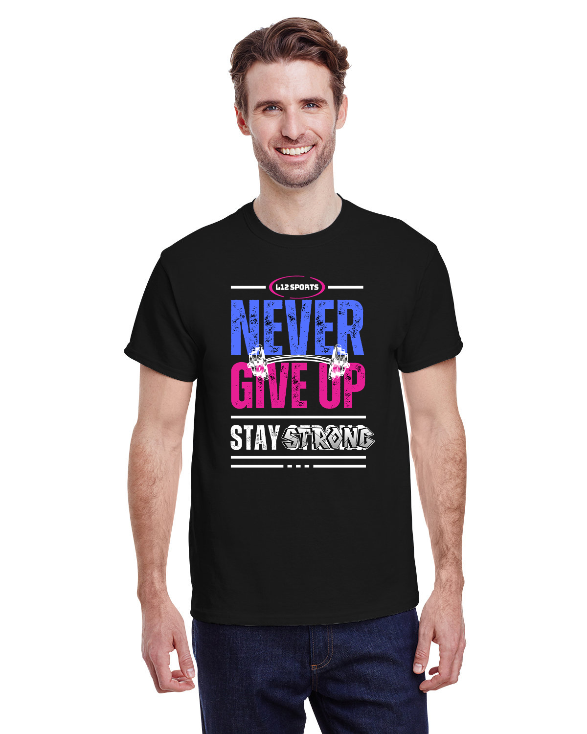 Short Sleeve - L12 Sports Clothing - Never Give Up Stay Strong