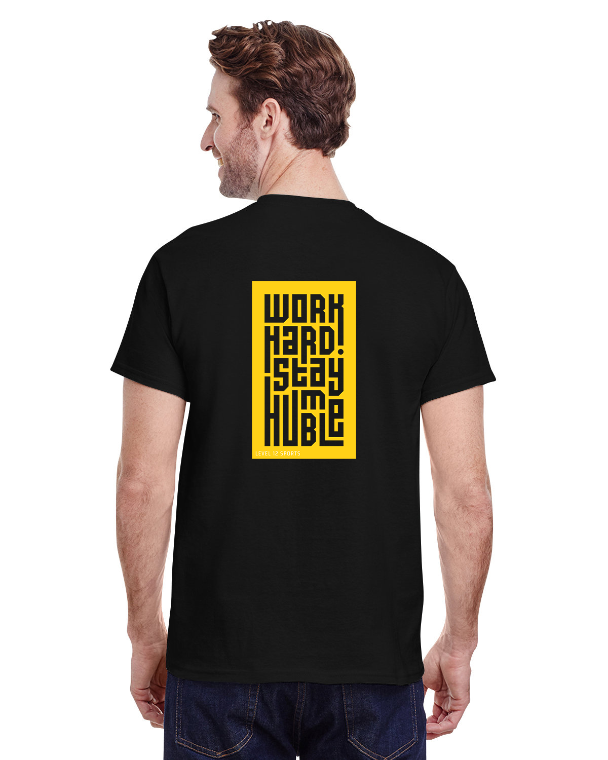 Short Sleeve - L12 Sports Clothing - Work Hard Stay Humble (yellow)