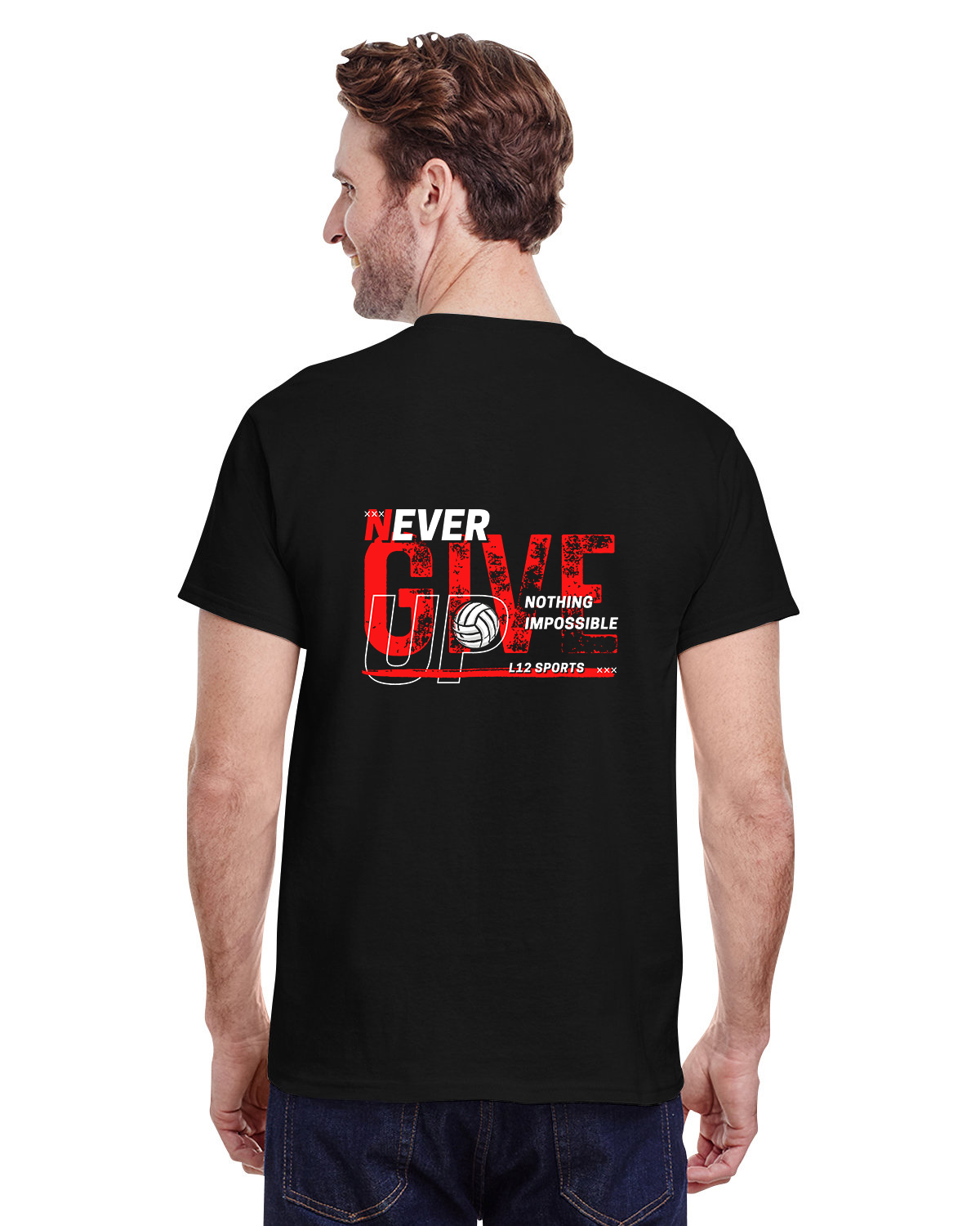 Short Sleeve - L12 Sports Clothing - Never Give Up Nothing Impossible