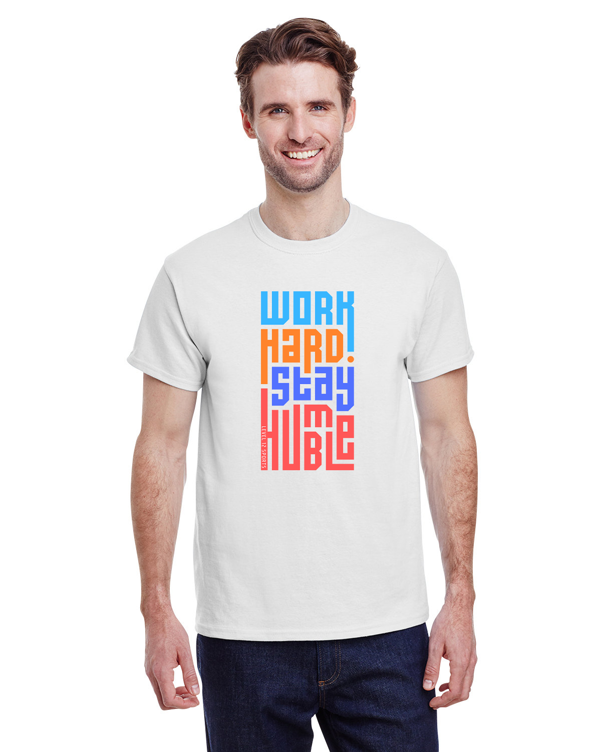 Short Sleeve - L12 Sports Clothing - Work Hard Stay Humble (colorful)