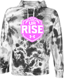 Under Armour Rival Fleece Hoodie Tie-Dye - UA Rise Girls Session l 2026 (Neon Pink)