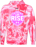 Under Armour Rival Fleece Hoodie Tie-Dye - UA Rise Girls Session l 2026 (Neon Pink)