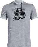 Under Armour Stadium Short Sleeve Hoodie - Zero Gravity - EAT SLEEP HOOP black
