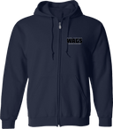 Full Zip Hoodies - WAGS Tournament 2026 (Black, Wordmark with outline)