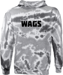 Tie-Dye Hoodies - WAGS Tournament 2026 (Black, Wordmark with outline)