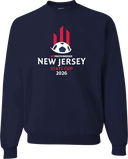 Crew Sweatshirt - USYS NJ State Cup 2026 (White & Red)