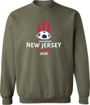 Crew Sweatshirt - USYS NJ State Cup 2026 (White & Red)