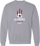 Crew Sweatshirt - USYS IL State Cup (w1/3) 2026 (White and Red)