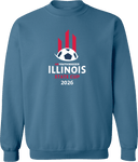 Crew Sweatshirt - USYS IL State Cup (w1/3) 2026 (White and Red)