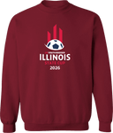 Crew Sweatshirt - USYS IL State Cup (w1/3) 2026 (White and Red)