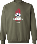 Crew Sweatshirt - USYS IL State Cup (w1/3) 2026 (White and Red)