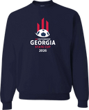 Crew Sweatshirt - USYS GA State Cup Finals (w3/3) 2026 (White & Red)