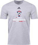 Adidas Cotton T-Shirt - USYS SC Presidents Cup Spring 2026 (White and Red Text)