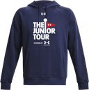 Under Armour Rival Fleece Hoodie - Junior Tour - Wordmark White