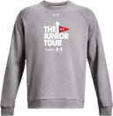 Under Armour Rival Fleece Crew - Junior Tour - Wordmark White