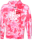 Under Armour Rival Fleece Hoodie Tie-Dye - Junior Tour - Wordmark White