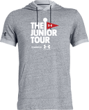 Under Armour Stadium Short Sleeve Hoodie - Junior Tour - Wordmark White