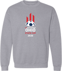 Crew Sweatshirt - USYS OH State Cup (w1/2) 2026 (White & Red)