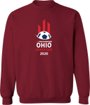 Crew Sweatshirt - USYS OH State Cup (w1/2) 2026 (White & Red)