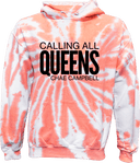 Tie-Dye Hoodies - Calling All Queens Invitational with Chae Campbell 2027 (Black Wordmark)