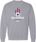 Crew Sweatshirt - USYS OK State Cup 2026 (White and Red Text)