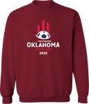 Crew Sweatshirt - USYS OK State Cup 2026 (White and Red Text)