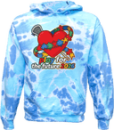 Tie-Dye Hoodies - Play For The Future 2026 (Heart)