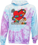 Tie-Dye Hoodies - Play For The Future 2026 (Heart)