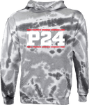 Tie-Dye Hoodies - Power 24 Session I 2026 (White bold text with Red borders)